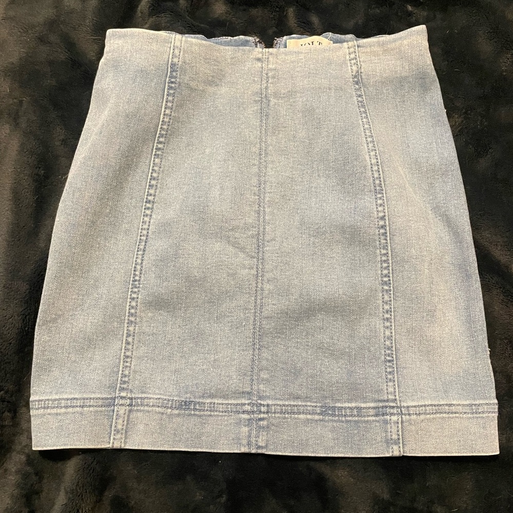 Jolt Light Blue Denim Mini Skirt